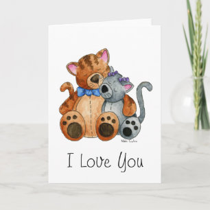 Cartão Placa de Gatinhos de charada