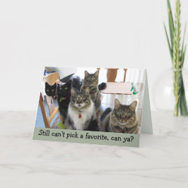 Cartão Placa de Gato de Dia de os pais para Crianças Favo