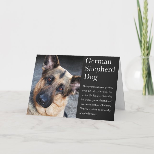 Cartão Placa de german shepherd (Frente)