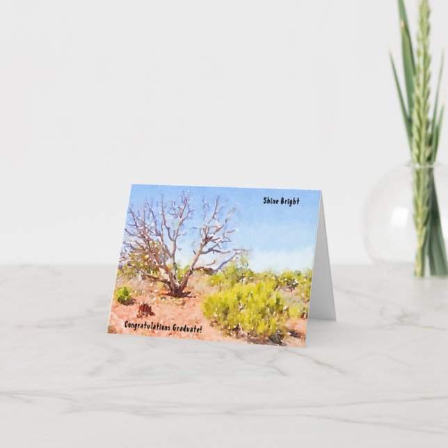 Cartão Placa de Graduação do Southwest Scenery (Frente)