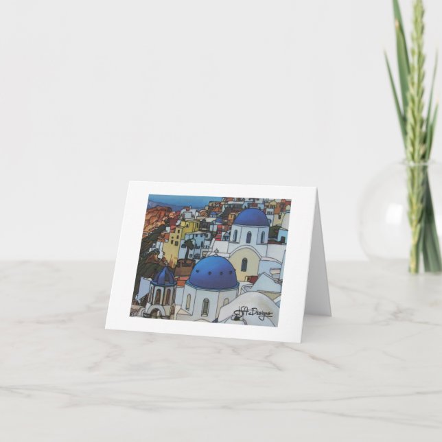 Cartão Placa de Grécia de Arte Têxtil (Frente)