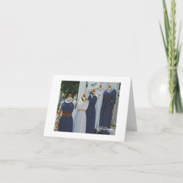 Cartão Placa de Grécia de Arte Têxtil