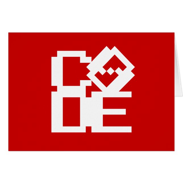 CARTÃO PLACA DE GREETING DE CÓDIGO (Frente Horizontal)