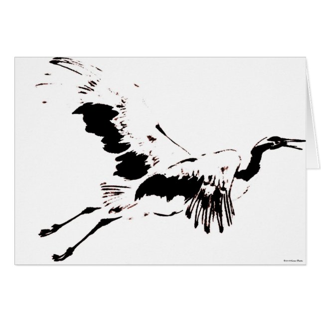 Cartão Placa de guindaste voadora (Frente Horizontal)