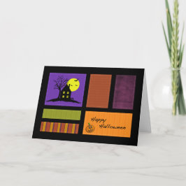 Cartão Placa de Halloween de Correção de Estilo Aplicável