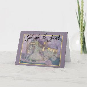 Cartão Placa de Halloween para Fantasmas Familiares