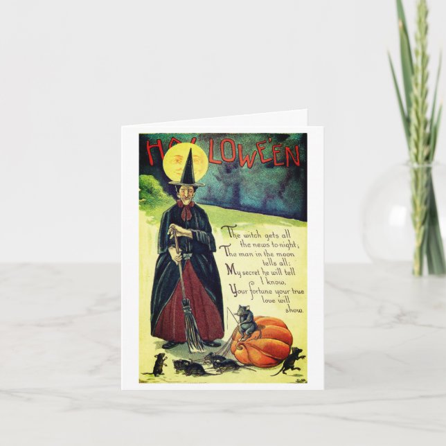 Cartão Placa de Halloween Retroativa (Frente)