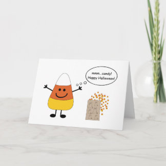 Cartão Placa de homem de milho doce Halloween