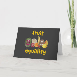 Cartão Placa de igualdade de fruta