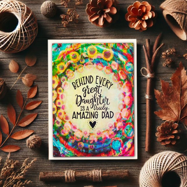 Cartão Placa de Inspirivência do Pai Auxiliar Moderno (Criador carregado)