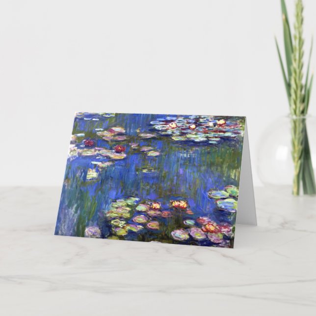 Cartão Placa de Lípilas de Água Monet (Frente)