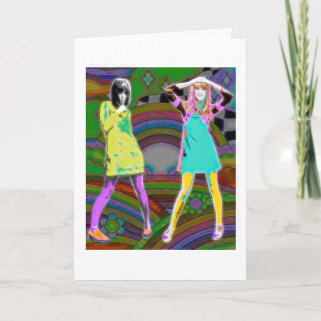 CARTÃO PLACA DE MENINAS DO SWINGIN SEXTY (Frente)