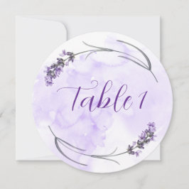 Cartão Placa de mesa de lavanda