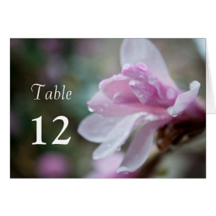 Cartão Placa de mesa jante de flores de magnólia primaver