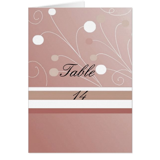 Cartão Placa de Mesa Mocha (Frente)