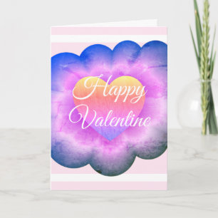 Cartão Placa de Namorados Feliz com Flor Roxo Personaliza