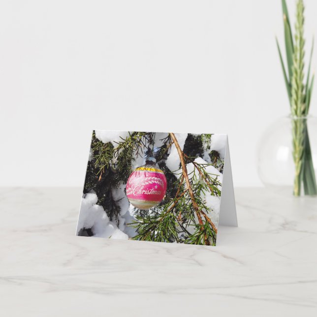 Cartão Placa de natais vintages (Frente)