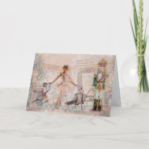 Cartão Placa de Natais vintages "Nutcracker"