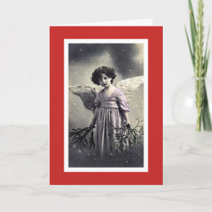 CARTÃO PLACA DE NATAL DE ANGEL DE NEVE