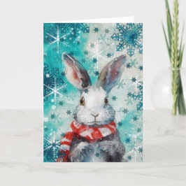 Cartão Placa de natal de Impressão de coelhinhos de mídia