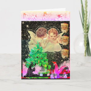 CARTÃO PLACA DE NATAL ORIGINAL DE DESIGN DE COLLAGEM PERS