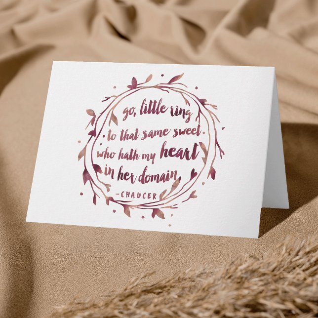 Cartão Placa de Noivado de Aquarela Romântica (Criador carregado)