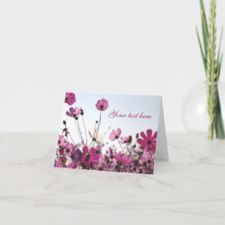 Cartão Placa de Nota Chamomile Fuchsia (Personalizável)