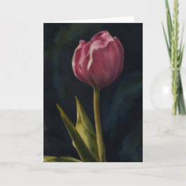 Cartão Placa de Nota de Arte Dramática com Flor de Tula R