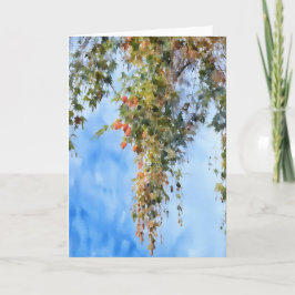 Cartão Placa de Nota de Arte Natureza de Árvore de Semana