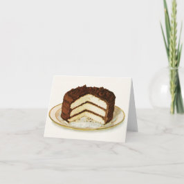 Cartão Placa de Nota de Bolo de Camada Forçada de Chocola