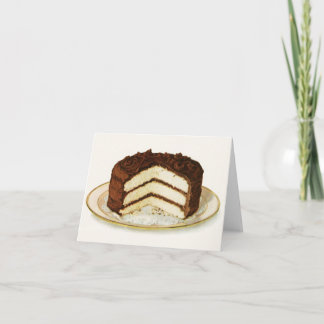 Cartão Placa de Nota de Bolo de Camada Forçada de Chocola