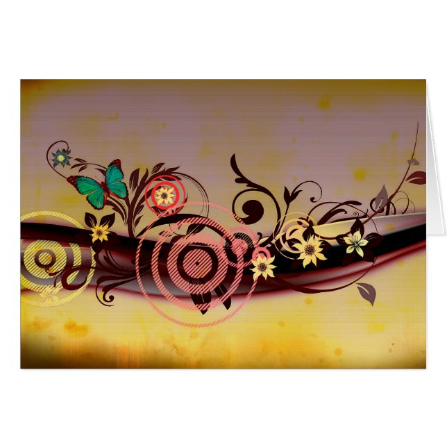 Cartão Placa de Nota de Explosão de primavera (Frente horizontal)