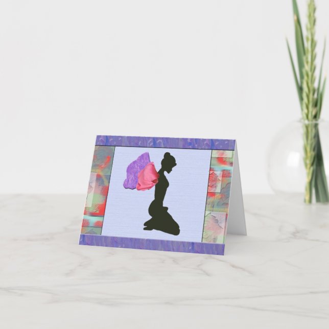 Cartão Placa de Nota de Fada com Dobradiça da Flor (Frente)