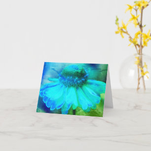 Cartão Placa de Nota de Flor abstrato Zinnia