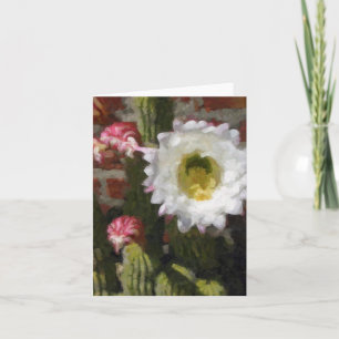 Cartão Placa de Nota de Flor Cactus
