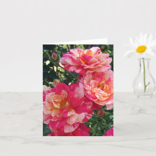 Cartão Placa de Nota de Foto-Arte de Vazio com Rosas em b
