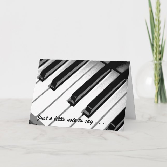 Cartão Placa de Nota de Música - Dentro Vazio (Frente)