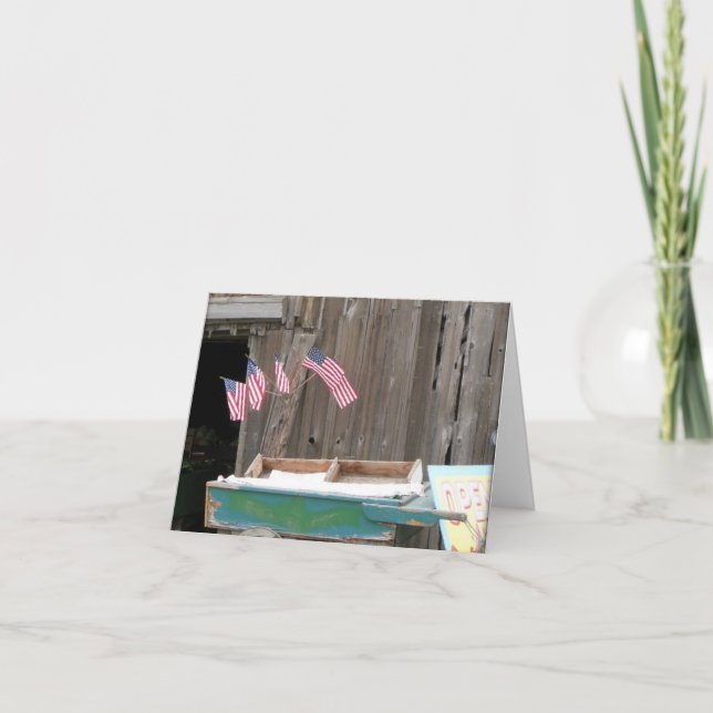 Cartão Placa de Nota de Sinalizadores e Barn Americanos (Frente)