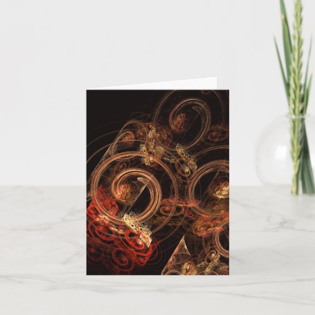 Cartão Placa de Nota de Som de Música Abstrato (Frente)