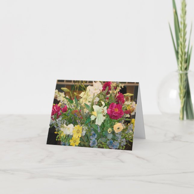 Cartão Placa de Nota de Vazio das Flores de Mola (Frente)