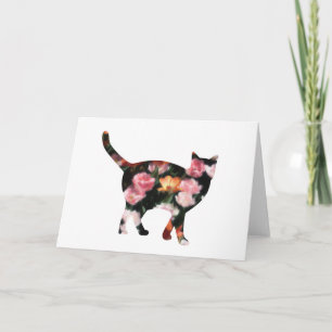 Cartão Placa de Nota de Vazio de Gato de Tulip