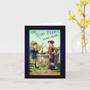 Cartão Placa de Nota de Vazio do Soap Acme Vintage