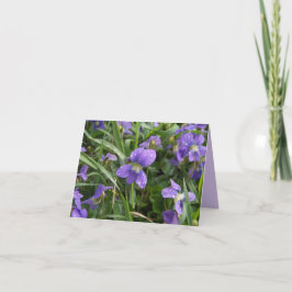 Cartão Placa de Nota de Vazio Horizontal Violeta