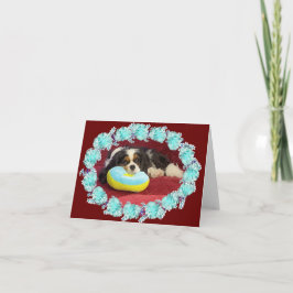 Cartão Placa de Nota de Vazio Puppy Cavalier