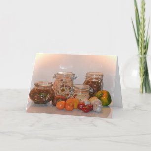 Cartão Placa de Nota de Veggie Fermentada
