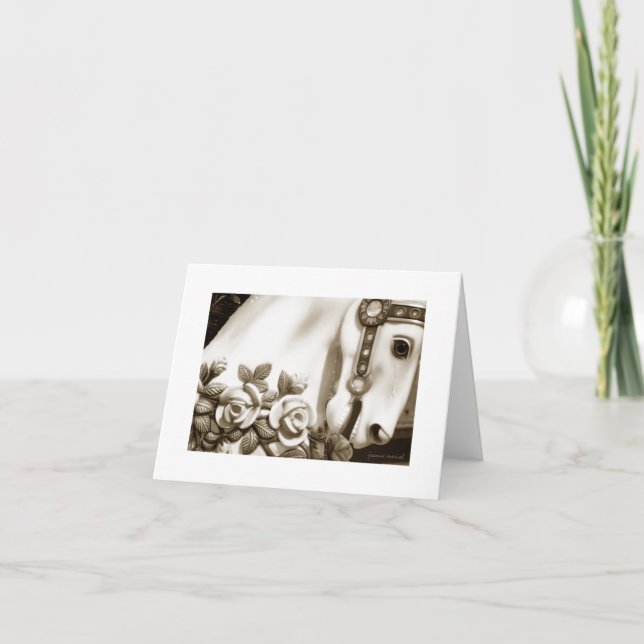 Cartão Placa de Nota do Carrossel 13 (Frente)