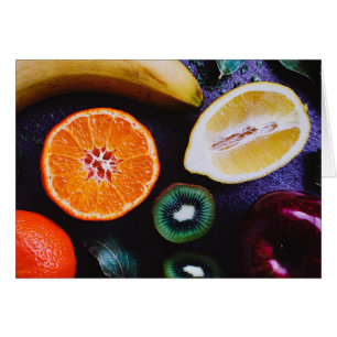 Cartão Placa de Nota do Fruta com Correção Colorida