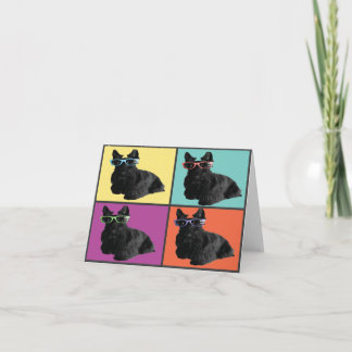 Cartão Placa de Nota do Hipster Scottie