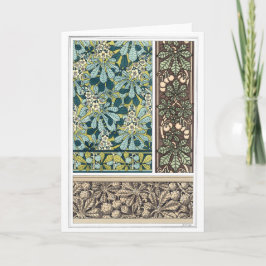 Cartão Placa de Nota do Vazio Art Nouveau