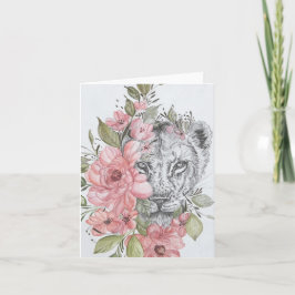 Cartão Placa de Nota do Vazio Lioness